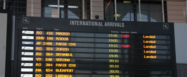 Аэропорт по английскому языку. Что означают надписи в аэропорту на табло
